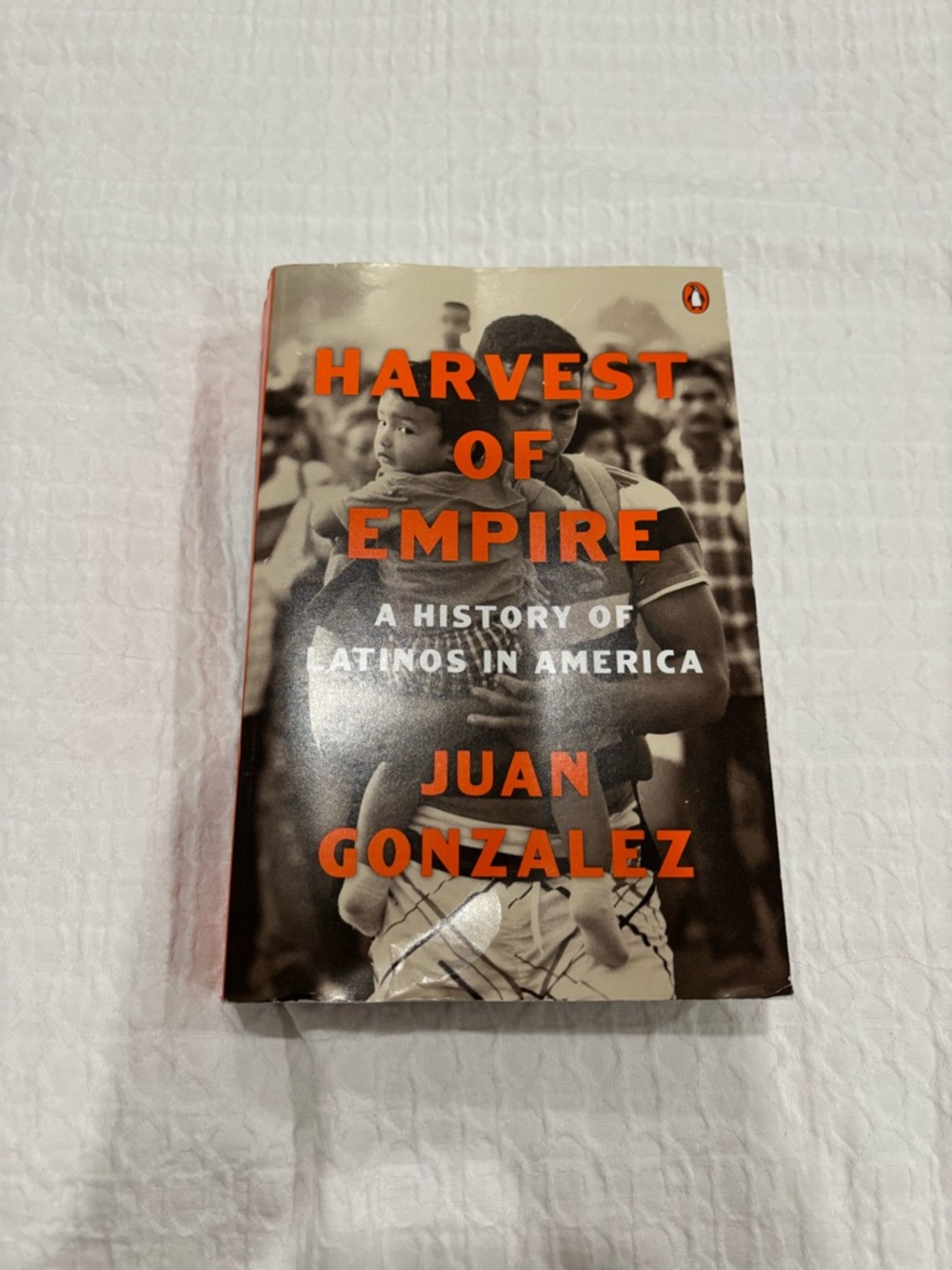Original Penguin Paperback — Orange & Black Harvest of Empire Cover